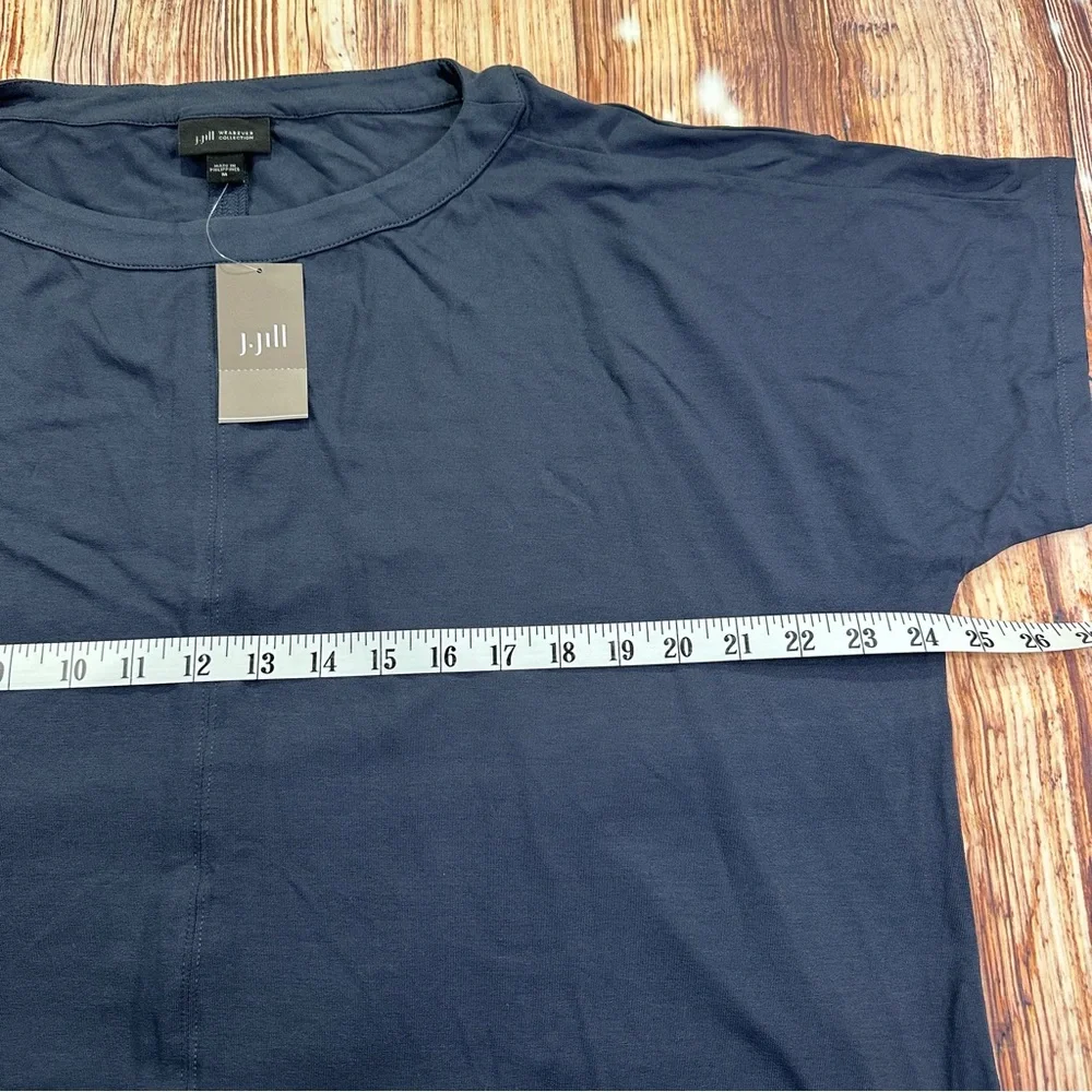 NWT J. Jill Wearever Collection Carbón Short Sleeve Women’s T-Shirt  Size Médium - Picture 7 of 12